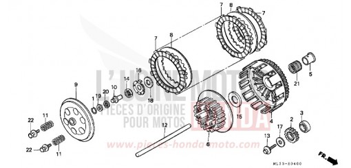 EMBRAYAGE CR500RN de 1992